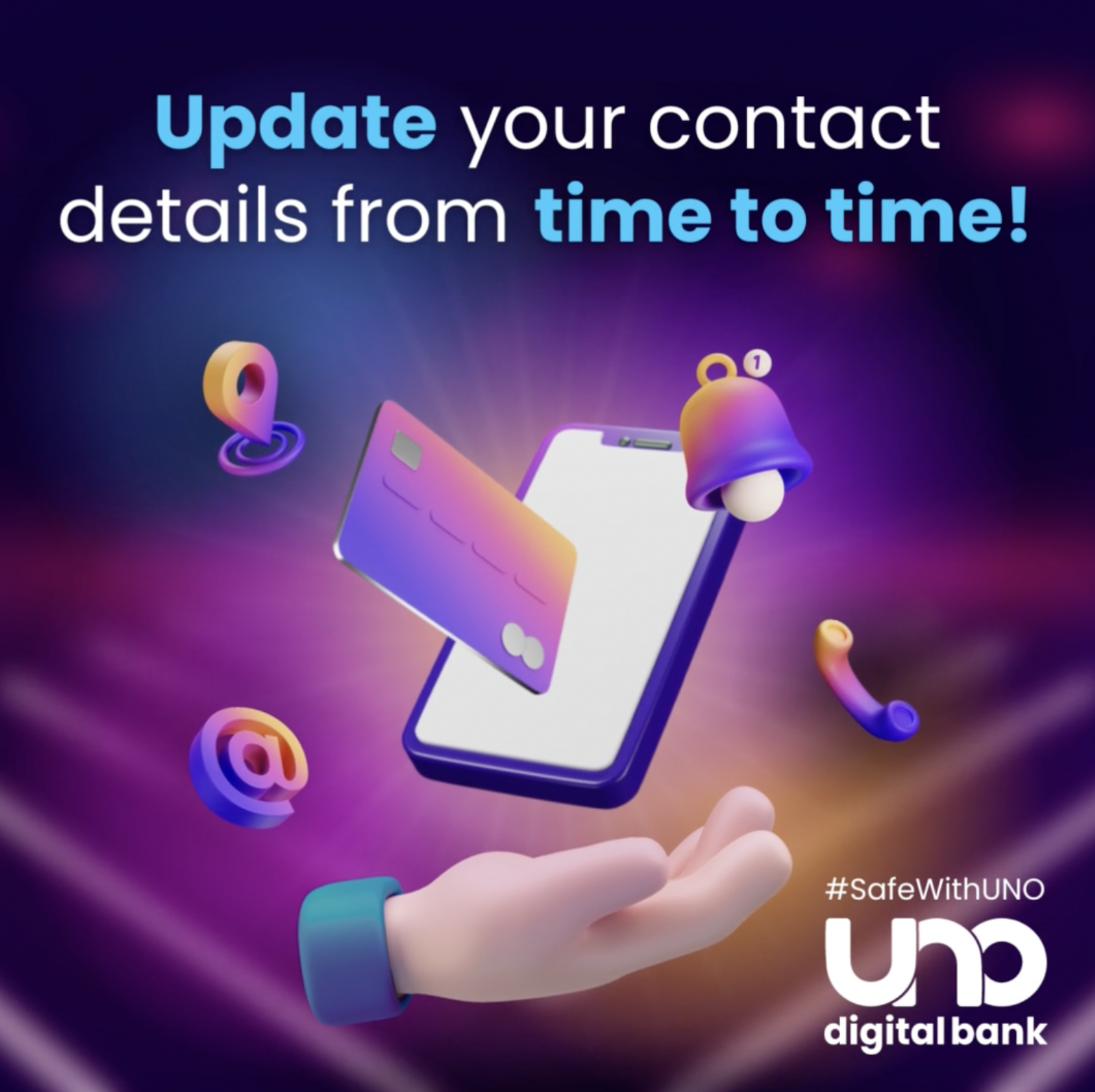 Update your contact details from time to time