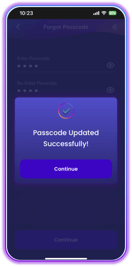 uno digital bank password update successful dark mode